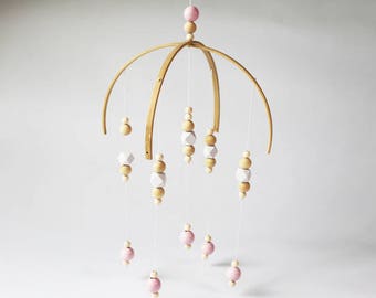 Wooden baby mobile