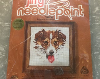1978 Jiffy Needlepoint Kit - "Laddie" - Dog Needlepoint Kit