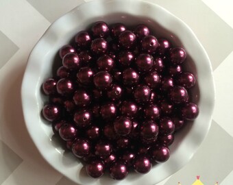 20mm Maroon Chunky Beads Bubble Gum Pearls (A42)
