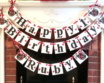LadyBug Birthday Decorations / Ladybug Party Decor/ Ladybug banner / 1st 2nd 3rd birthday Decorations / Lady bug birthday