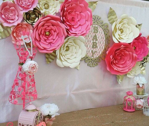 flowers kit roses large paper flowers pre cut flower kit paper flower kits