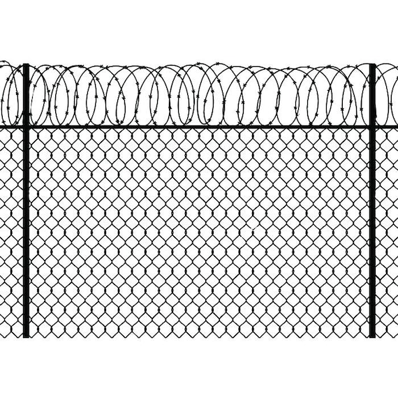 Barbed Wire Fence 3 Chain Link Straight Razor Barb Fencing