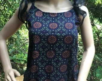 Ajrakh Jaipuri Summer Midi Dress