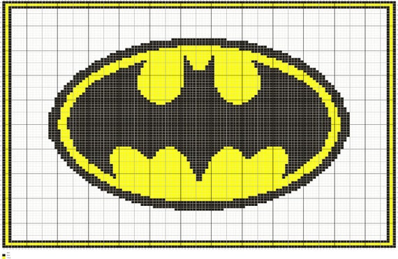 Download Batman Symbol Knitting Afghan Pattern Written and graph