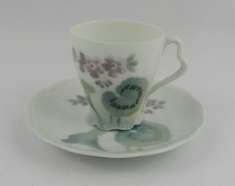 Demitasse Mocha Cup & Saucer Set Rosenthal Iris 1891-1906