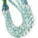 24" inch AAA+ quality blue aquamarine faceted oval loose gemstone beads 7x10mm-8x13mm approx, aquamarine gemstone necklace beads