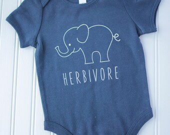 Organic Herbivore Elephant Baby Onesie