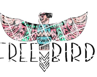 Free Bird Aztec Ready to Press Transfer Sublimation and Iron On Vinyl