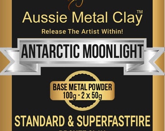 Aussie Metal Clay SuperFlex Antarctic Moonlight 100 grams / White Bronze Metal Clay / Silver Bronze Metal Clay