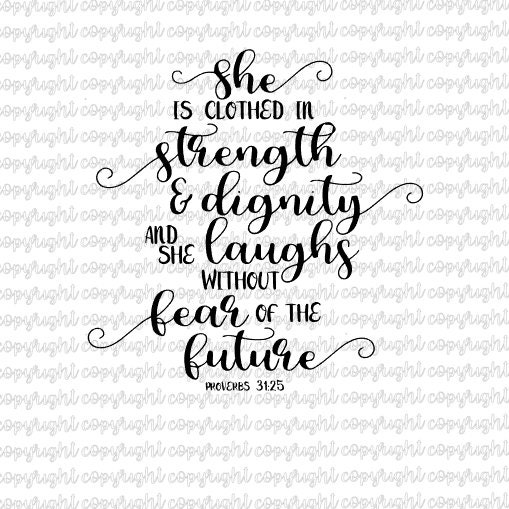 Download She is clothed in strength and dignity and she laughs without