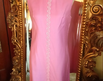 Vintage 1960's Pink Sheath Dress