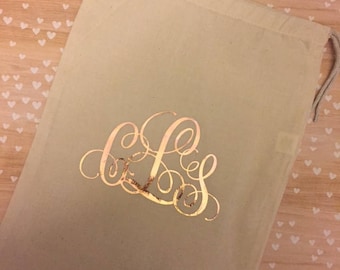 Personalized Shoe Bags - Shoe Bags - Custom bags - Drawstring Bags - Gift Bags - Wedding Gifts