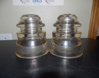 2 Whitall Tatum insulators No 1