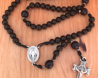 Miraculous Medal Rosary with Benedict Crucifix comes with Rosary Pouch