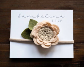 Neutral Tan || Rose Style Flower