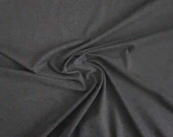Charcoal Cotton Jersey Knit Fabric by the Yard Last Yard Dark Grey Cotton Knit Stretch Jersey Fabric Clothing Apparel Fashion Fabric Knit