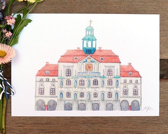 Postcard-Lüneburg City Hall
