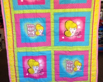 Barbie Lap Quilt 41.5x62"
