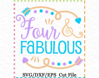 Download Five and Fabulous SVG Fifth Birthday SVG 5th Birthday Svg