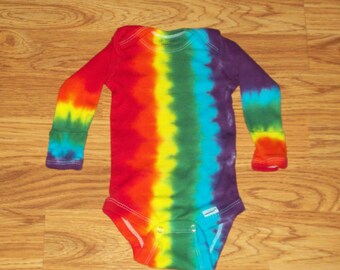Tie dye onesie, All Sizes, 0-3m, 3-9m, 12m, 18m, baby onesie, Long sleeve tie dye onesie