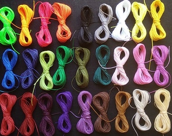 150 meters of waxed thread, macrame polyester wax (1 mm thick) HIGH QUALITY