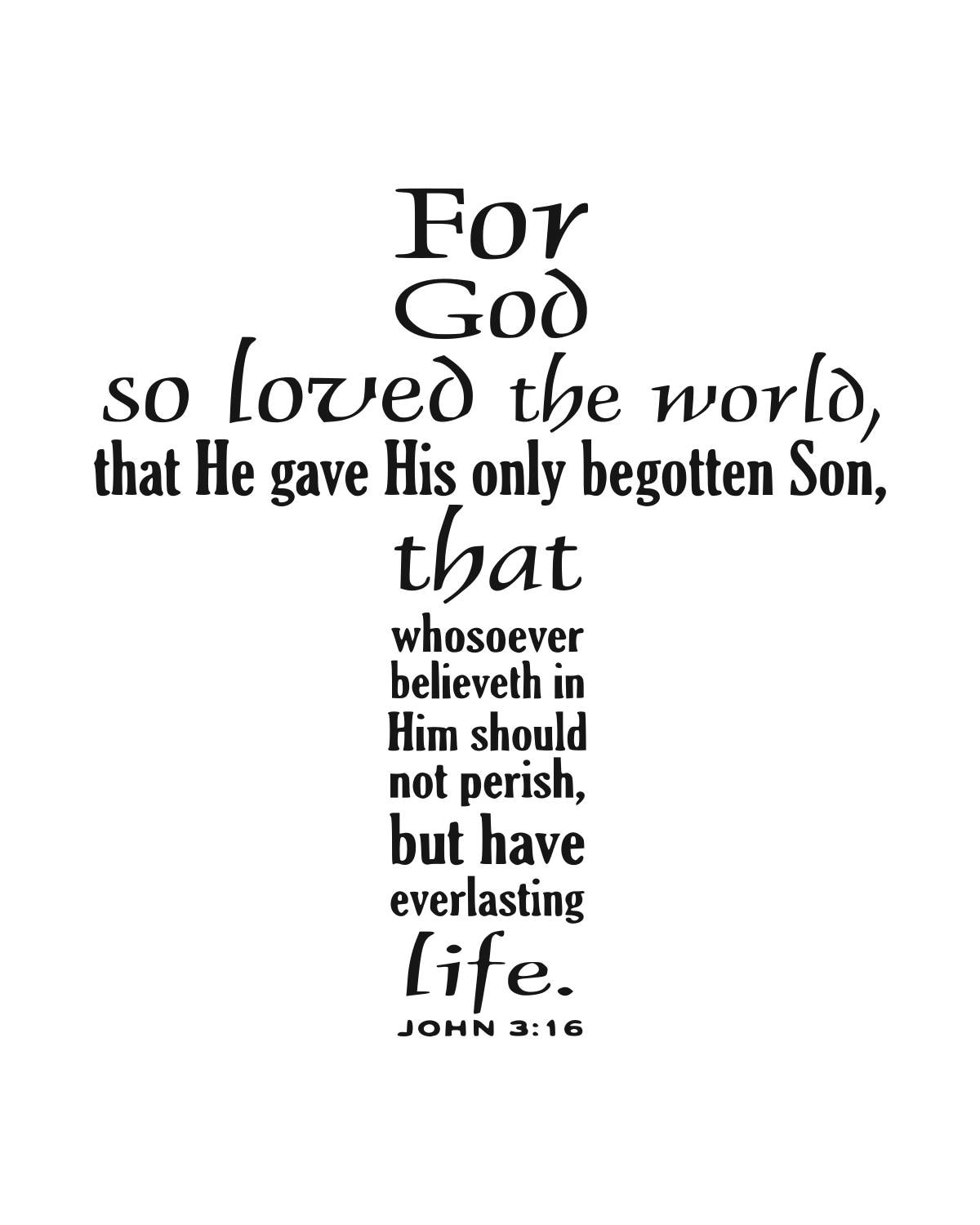 Christian saying svg Cross svg John 3:16 svg Holy Bible svg