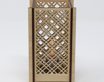 Tea Light Lantern-Double Lattice Pattern