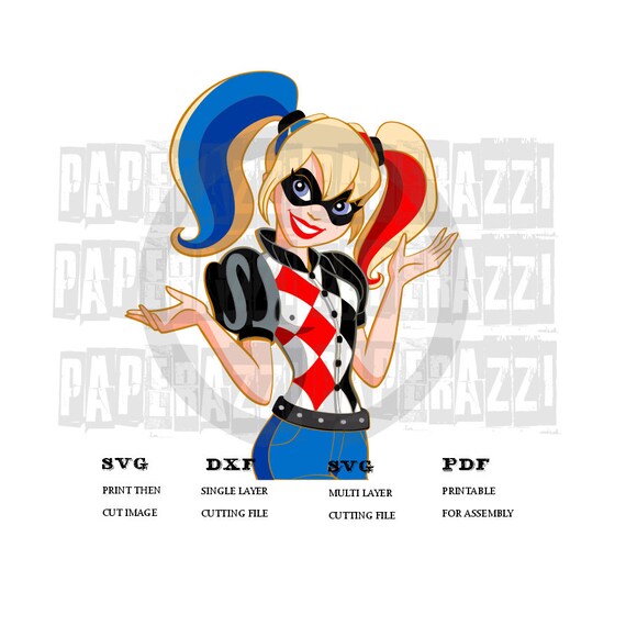 Download Harley Quinn SVG DXF for Cricut Design Space Silhouette