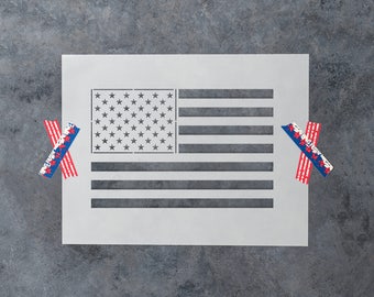 American Flag Stencil - Reusable DIY Craft Stencils of the American Flag