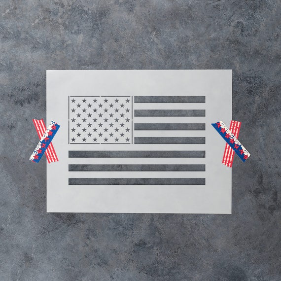 American Flag Stencil Reusable DIY Craft Stencils of the
