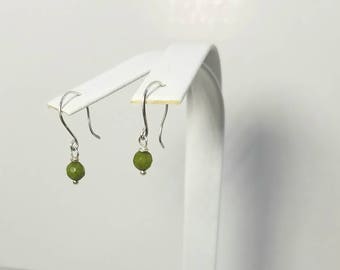 Peridot Earrings Sterling Silver, Peridot Dangle Earrings, Green Peridot Earrings, Peridot Silver Earrings, August Birthstone Earrings
