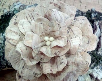 Handmade cork flower,portuguese natural cork