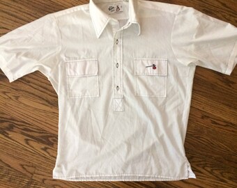Vintage 1970's/1980's mens/womens boho bundlestiff button up shirt. Size S/M