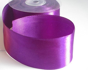 1 m 50mm purple satin ribbon