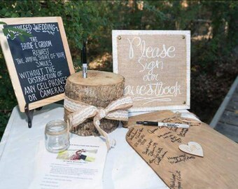 Mason Jar Wedding Guest Book Wedding Guest Book Wedding Autograph Sign Guest Book Alternative #DownInTheBoondocks