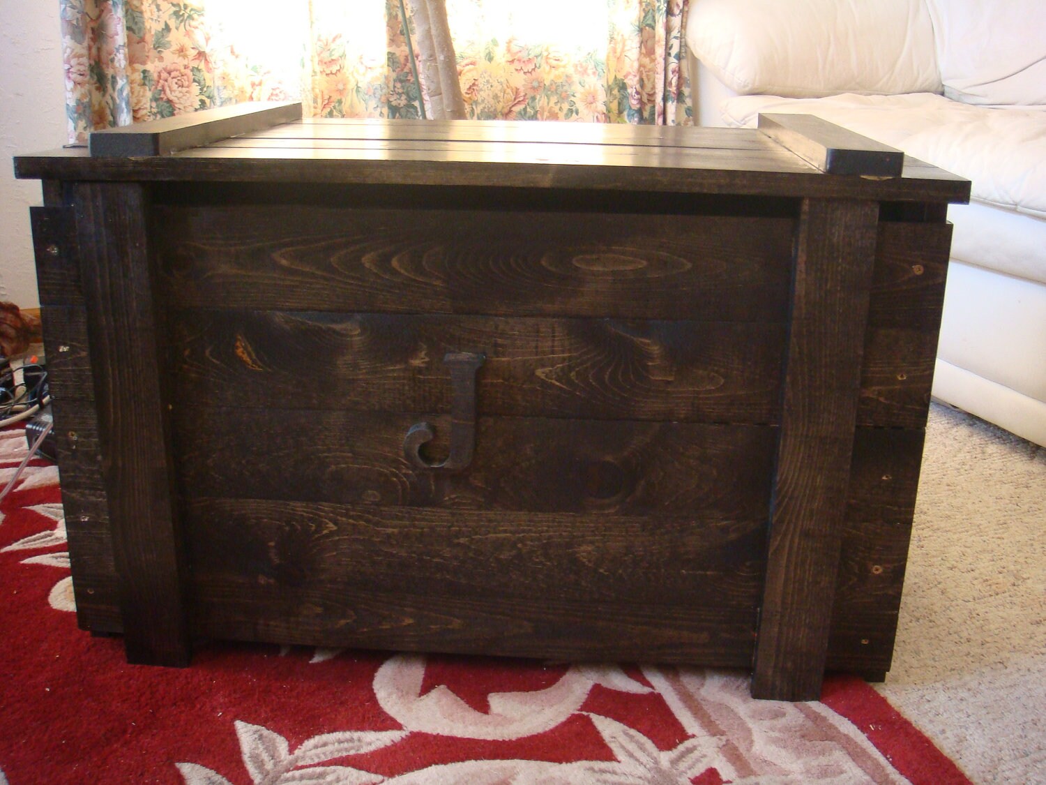 Wooden Toy Box extra tall / Blanket Chest with monogram