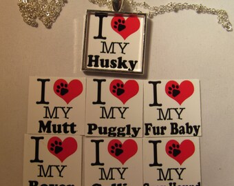 I Heart My Necklace / Your chose of Dog or Animal