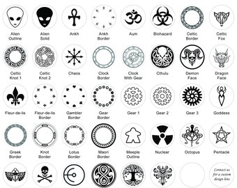 Set 1 Octopunx Etched SINGLE LENS for Mix and Match Steampunk Goggles Your Choice of Color and Pattern