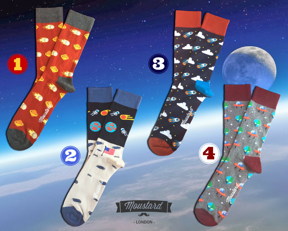 Space Socks Astronaut Socks Colourful socks Men's