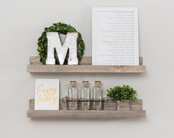 Picture Ledge Shelf, Grey Shelf, Rustic Picture Ledge, Shelf, Picture Shelf, Ledge Shelf, Wall Shelf, Wall Decor, Rustic Home Decor