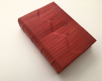 Decorated Red Leather Journal - READY TO SHIP
