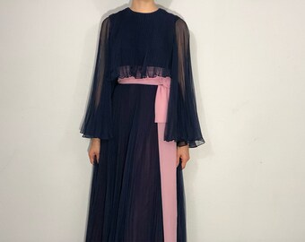 1960s accordian pleated maxi dress • Miss Elliette