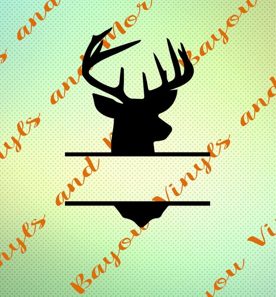 Download Split deer head svg Deer svg Deer head Split monogram svg