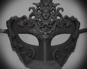 Black Masquerade Mask, Mens Masquerade Mask, Masquerade Ball Mask, Unisex Mask, Black Mask