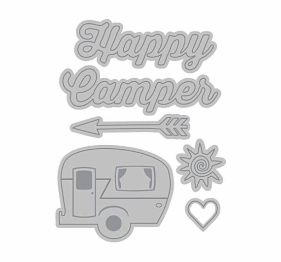 greeting recollections card template Camper 6 Happy pc. Recollections Crafting Emboss Cut and