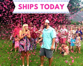 Gender Reveal Confetti Cannon |Gender Reveal Confetti Popper| Confetti Balloon alternative| Gender Reveal Smoke Alternative|Confetti Popper|