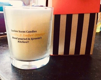 Amber Orange and vanilla candle