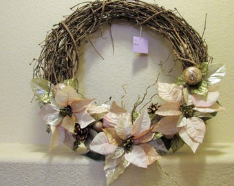 Poinsettia Christmas Wreath