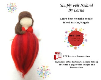 PDF Needle Felted Wool Fairy/Angel , Fairy crafts, Waldorf wool Angel, Waldorf Fairy PDF How to do Tutorial Guide. Plus Free gift tags PDF