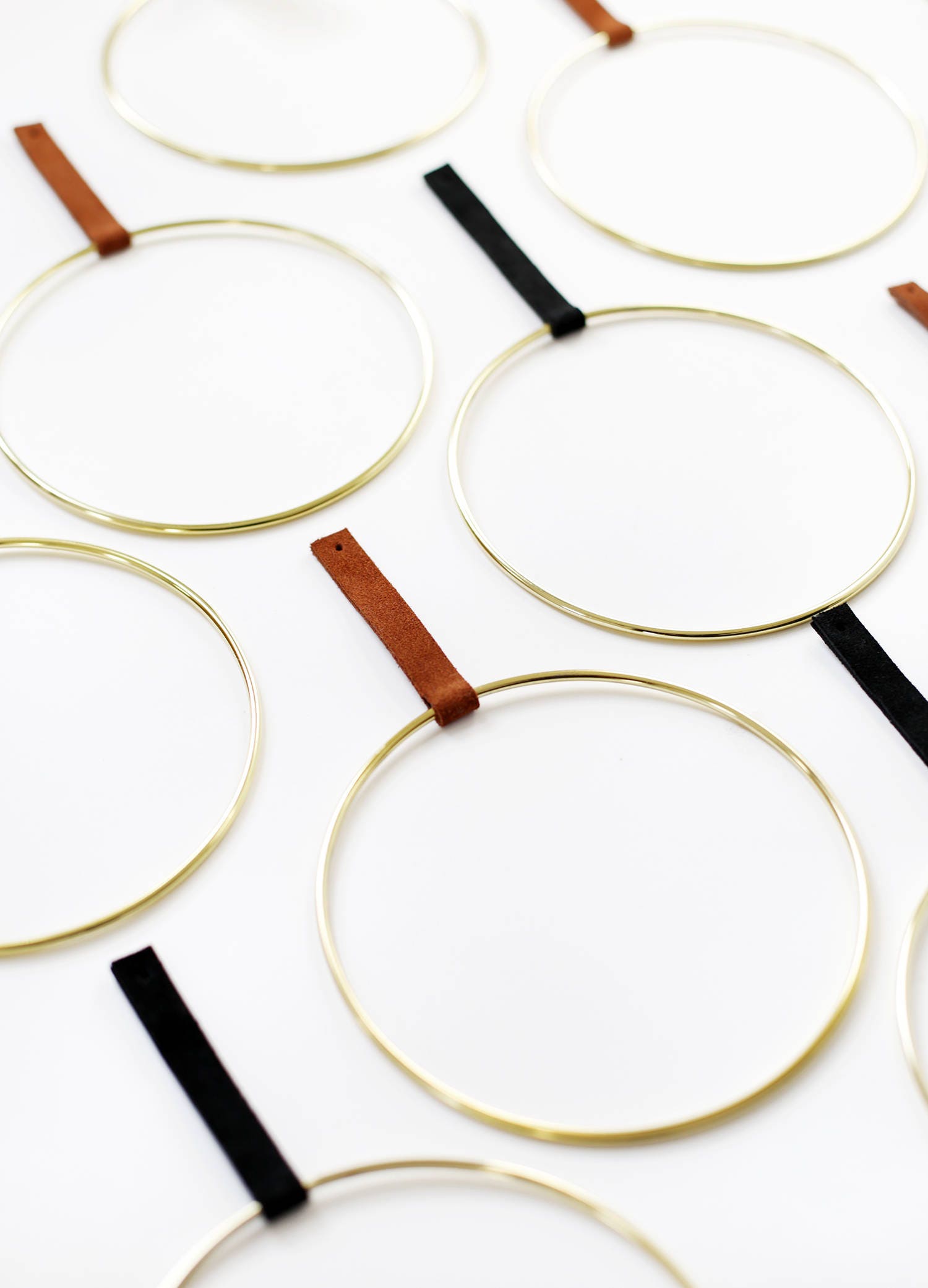 Brass & Leather Towel Ring